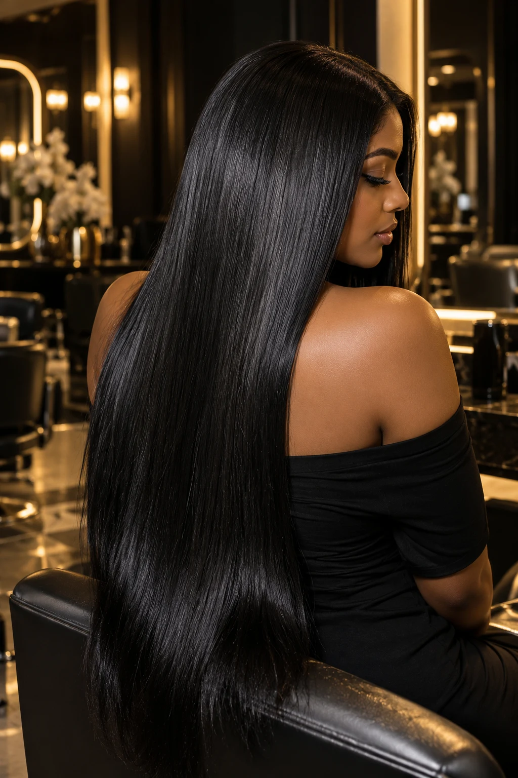 Cabello lacio y brillante